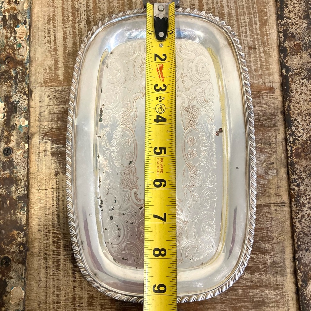 Vintage Silverplate on Copper Small Tray Coronet England E.P. Cottagecore Decor - Picture 10 of 11